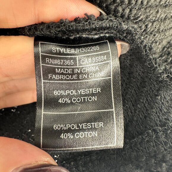 Jack By BB Dakota Womens Black Open-Front French Terry Drape Cardigan Sweater M - Picture 6 of 10